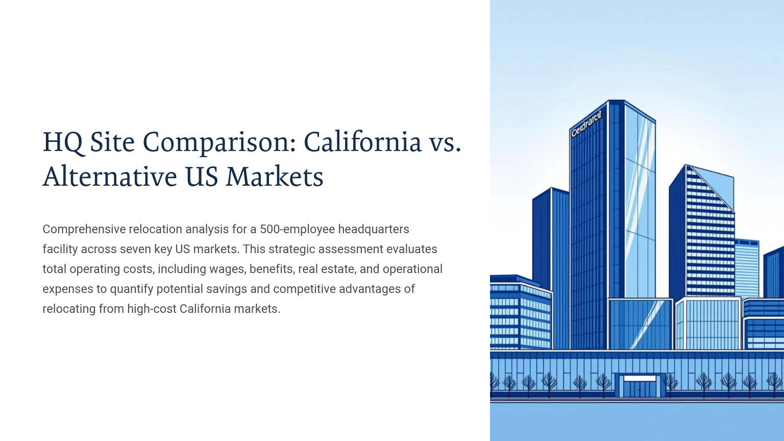 HQ Site Comparison: California vs Alternative US Markets